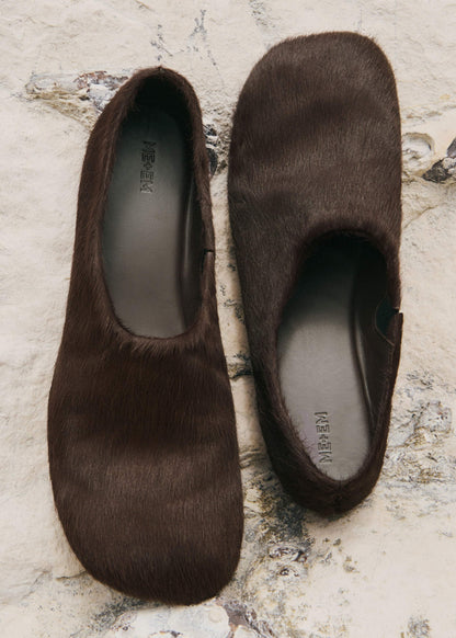 ME+EM Brown Asymmetric Slipper
