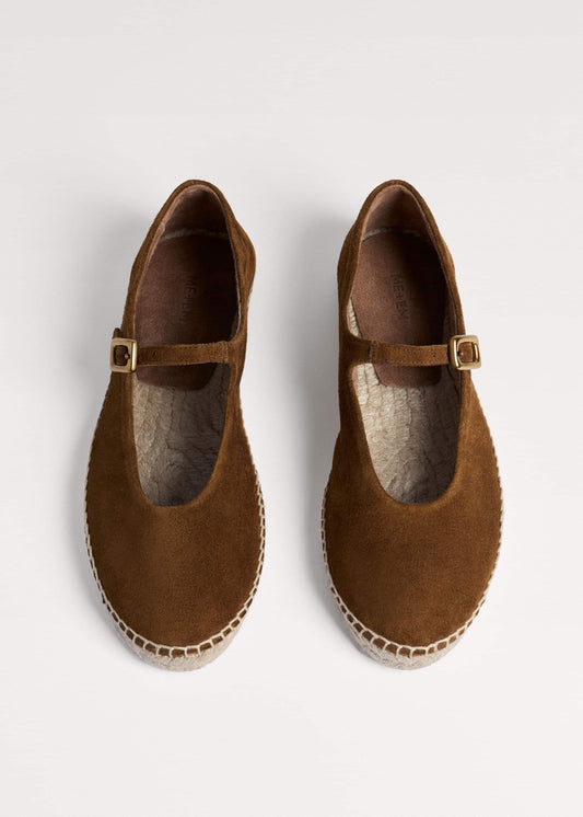 ME+EM Olive Green Espadrille Mary Jane