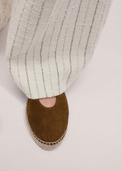 ME+EM Olive Green Espadrille Mary Jane