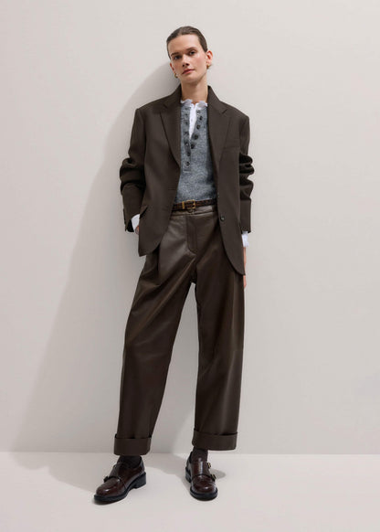 ME+EM Brown Leather Double Buckle Shoe