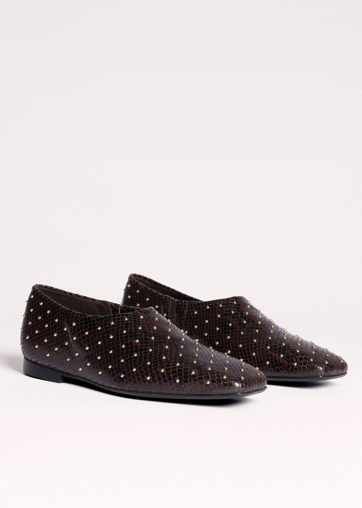 ME+EM Brown Square Toe Slipper