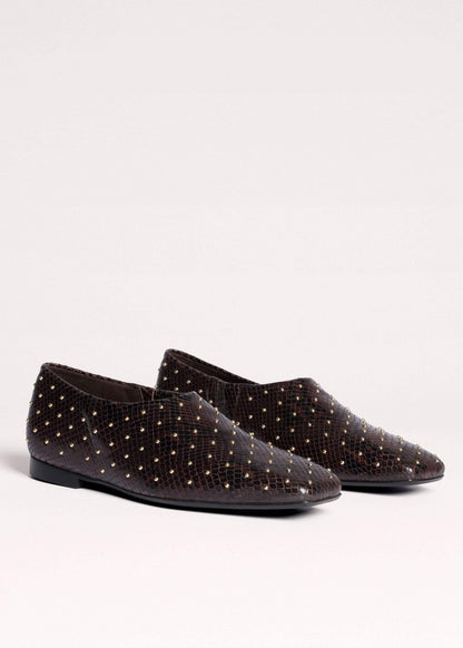 ME+EM Brown Square Toe Slipper