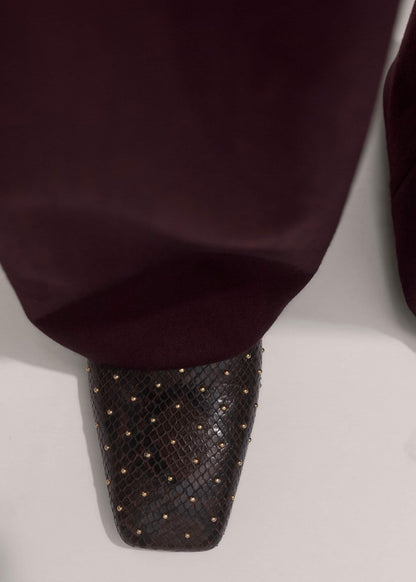 ME+EM Brown Square Toe Slipper