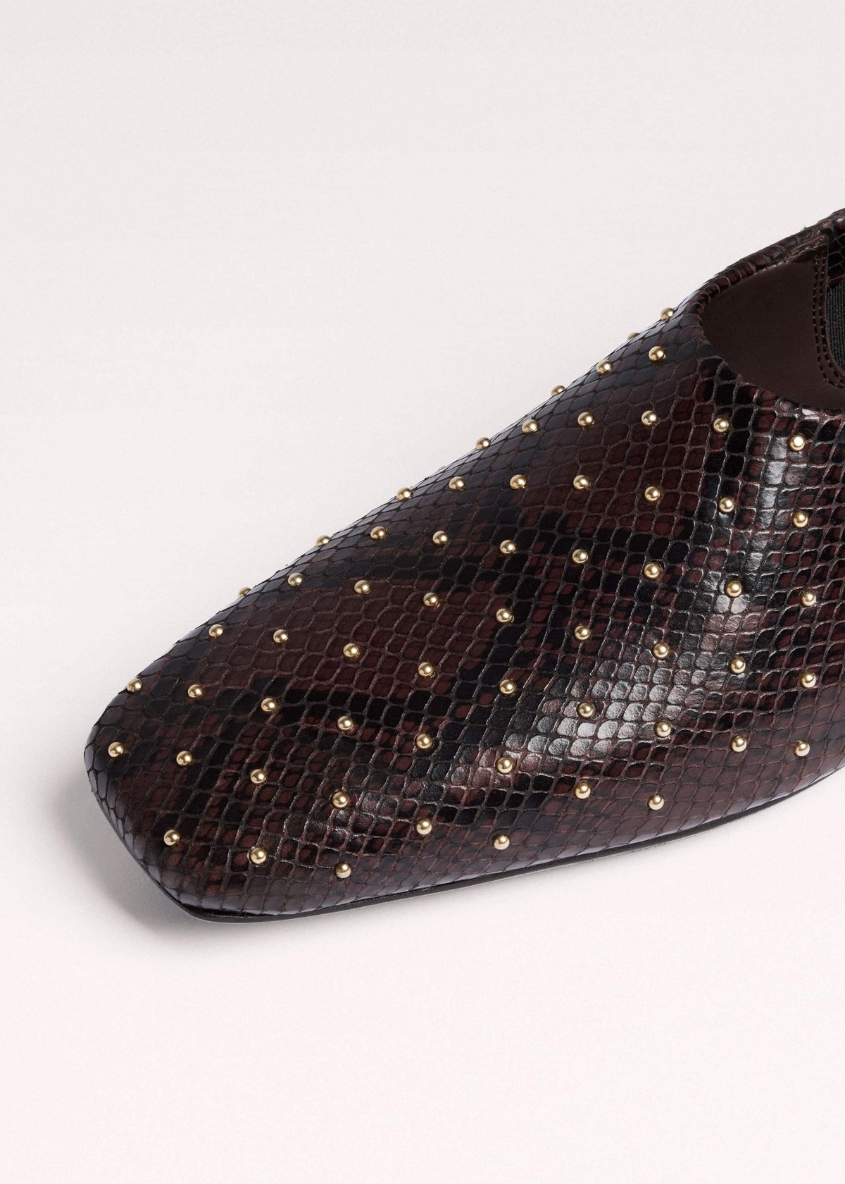 ME+EM Brown Square Toe Slipper