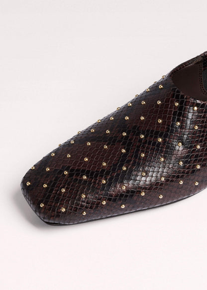 ME+EM Brown Square Toe Slipper