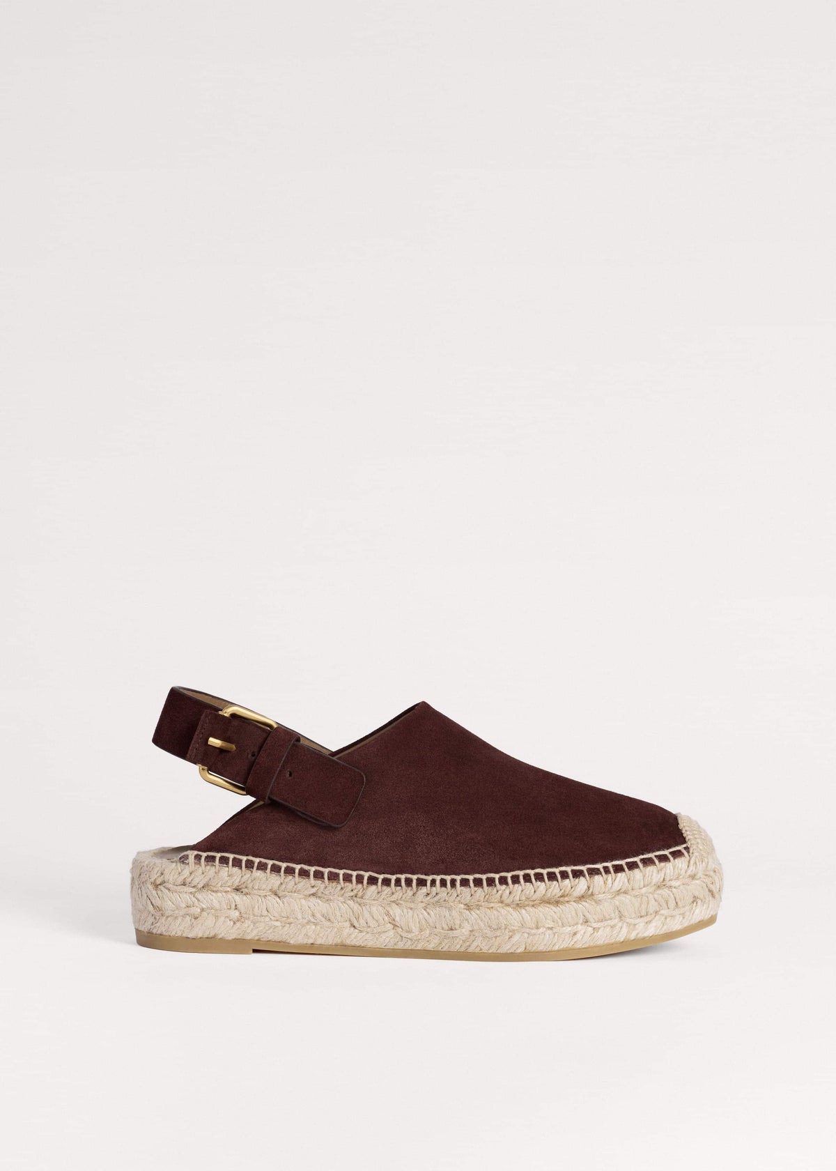 ME+EM Dark Cinnamon Suede Slingback Espadrille