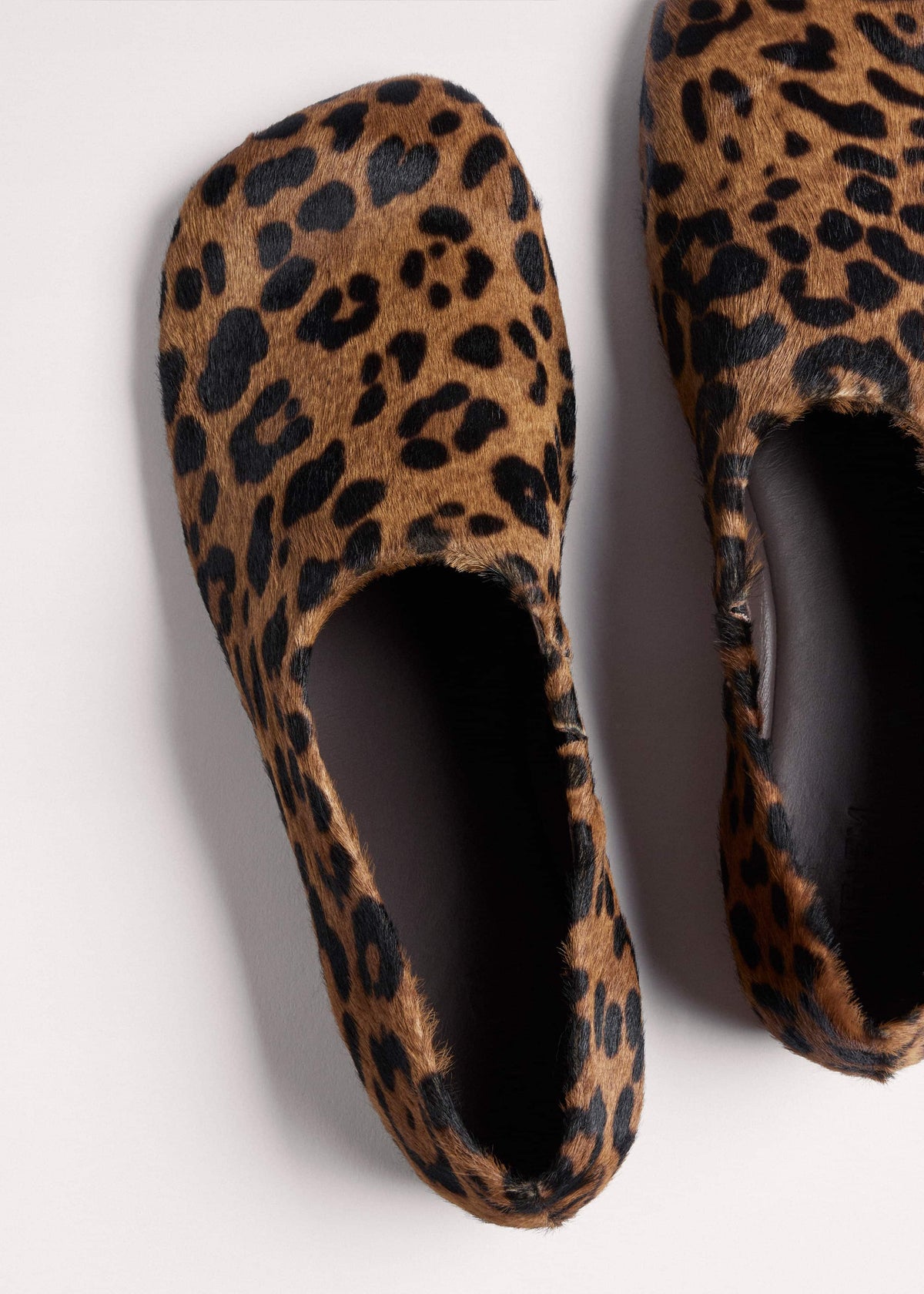 ME+EM Dark Brown Leopard Print Asymmetric Slipper