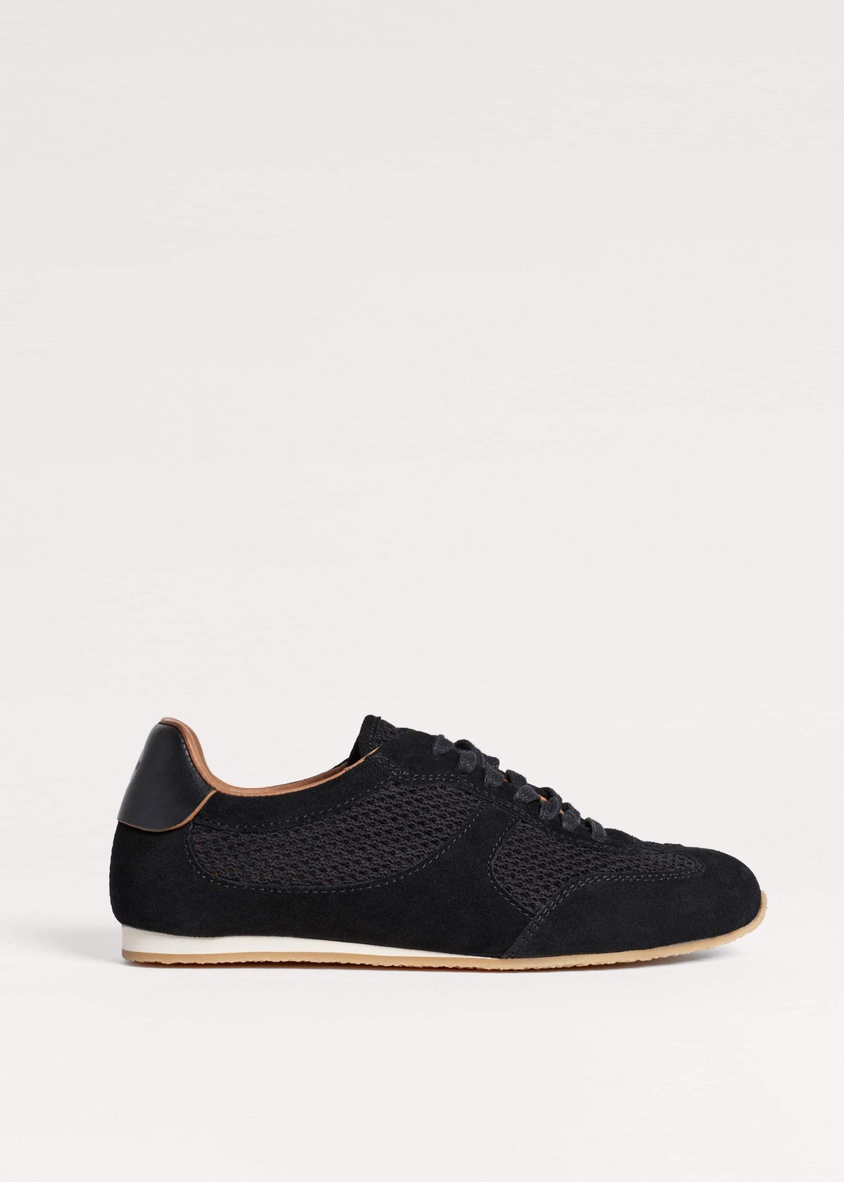ME+EM Black Mesh Retro Runner Sneaker
