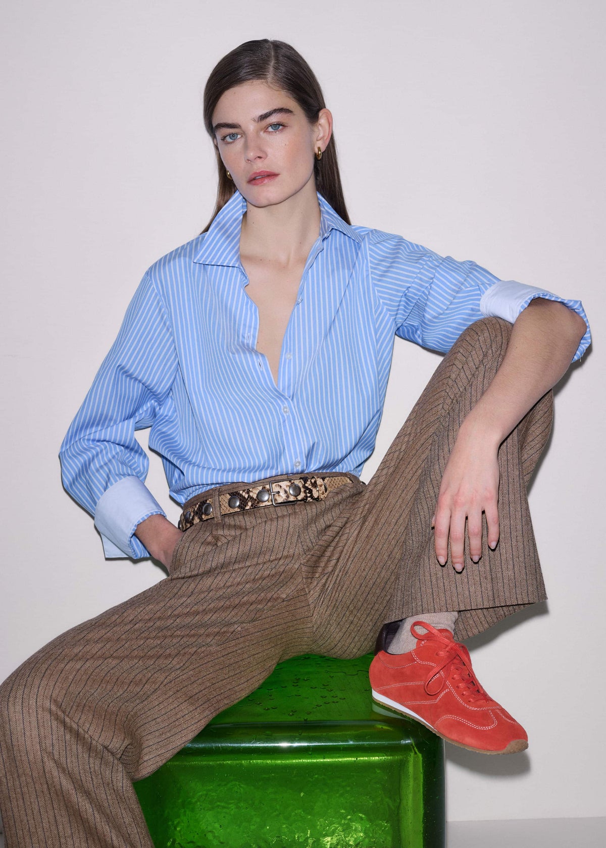 ME+EM Orange Retro Runner Sneaker