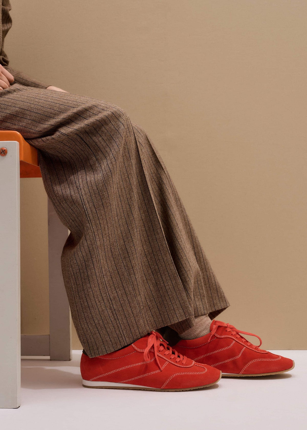 ME+EM Orange Retro Runner Sneaker