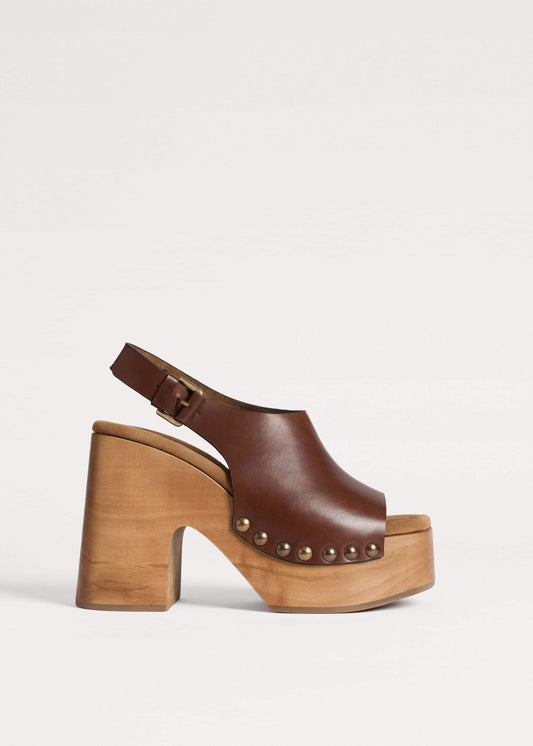 ME+EM Dark Brown High Front Clog