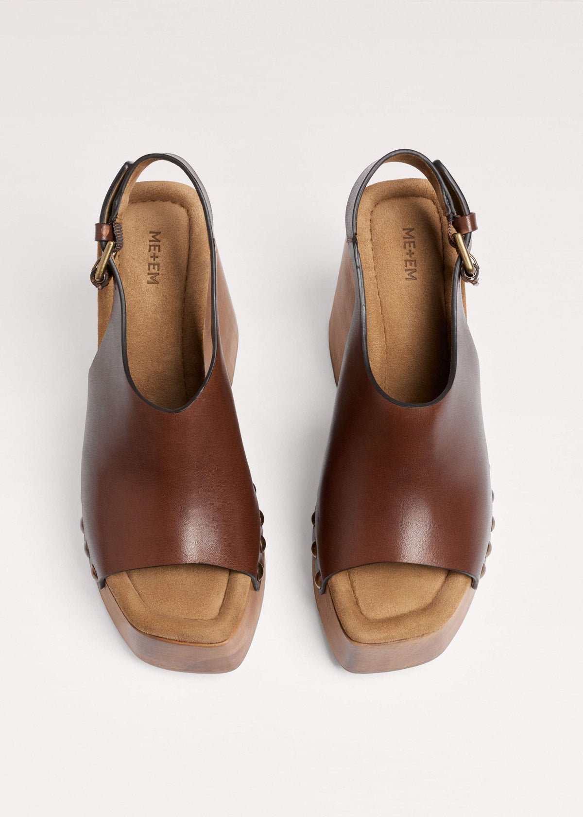 ME+EM Dark Brown High Front Clog