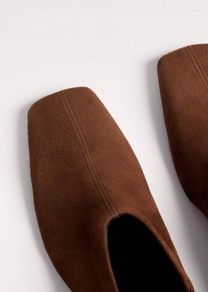 ME+EM Brown High Front Block Heel