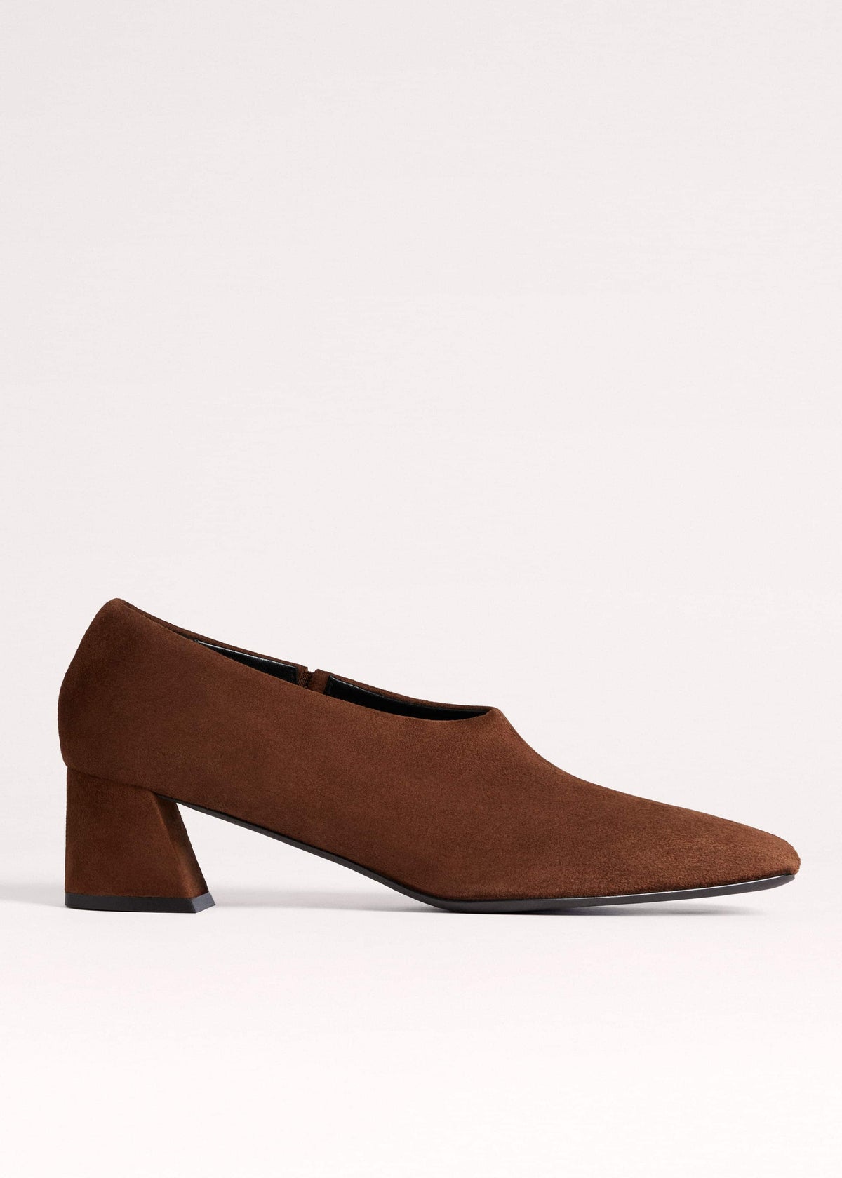 ME+EM Brown High Front Block Heel