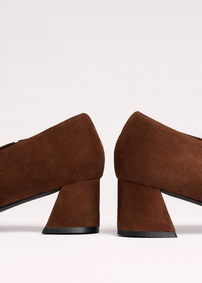 ME+EM Brown High Front Block Heel