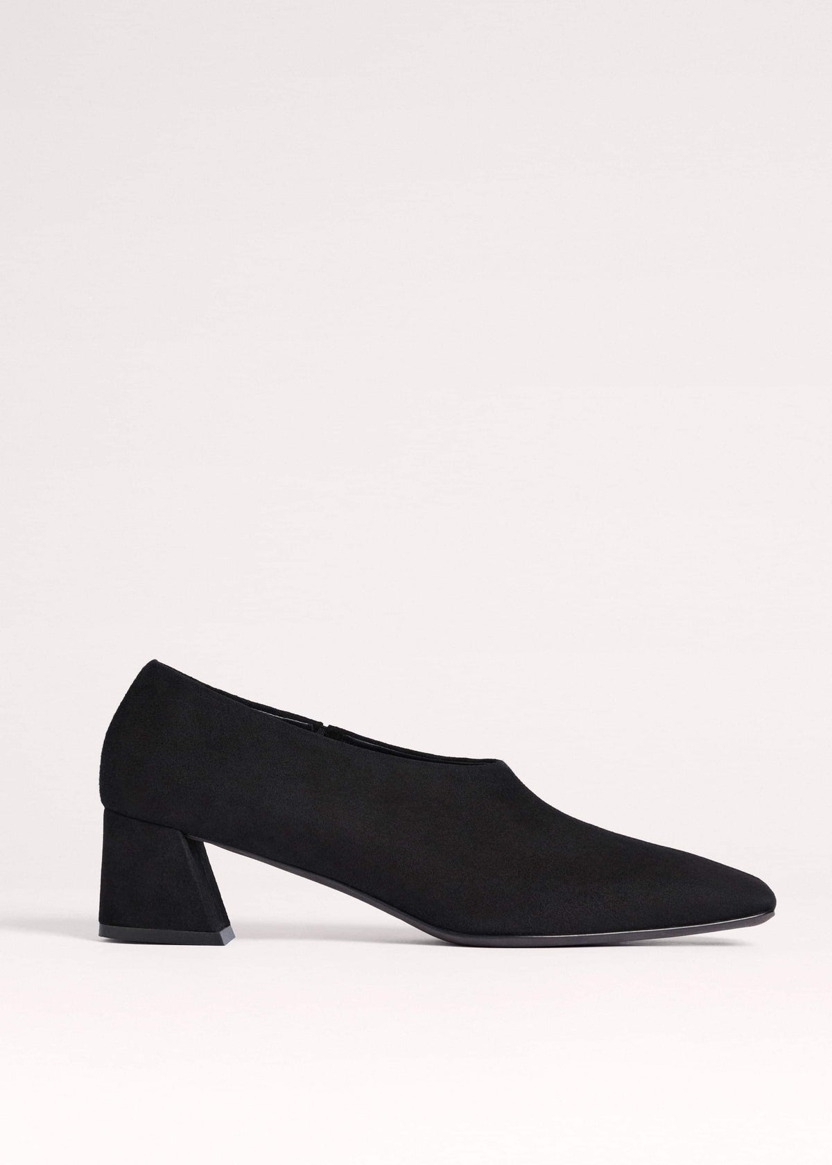 ME+EM Black High Front Block Heel