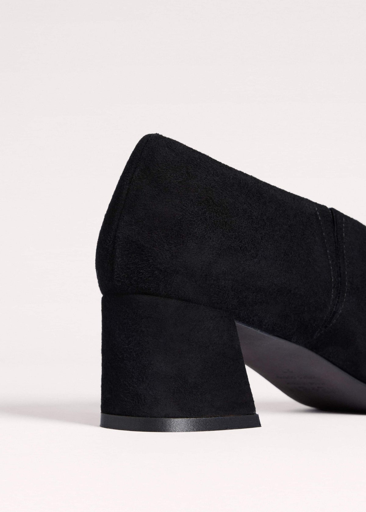 ME+EM Black High Front Block Heel