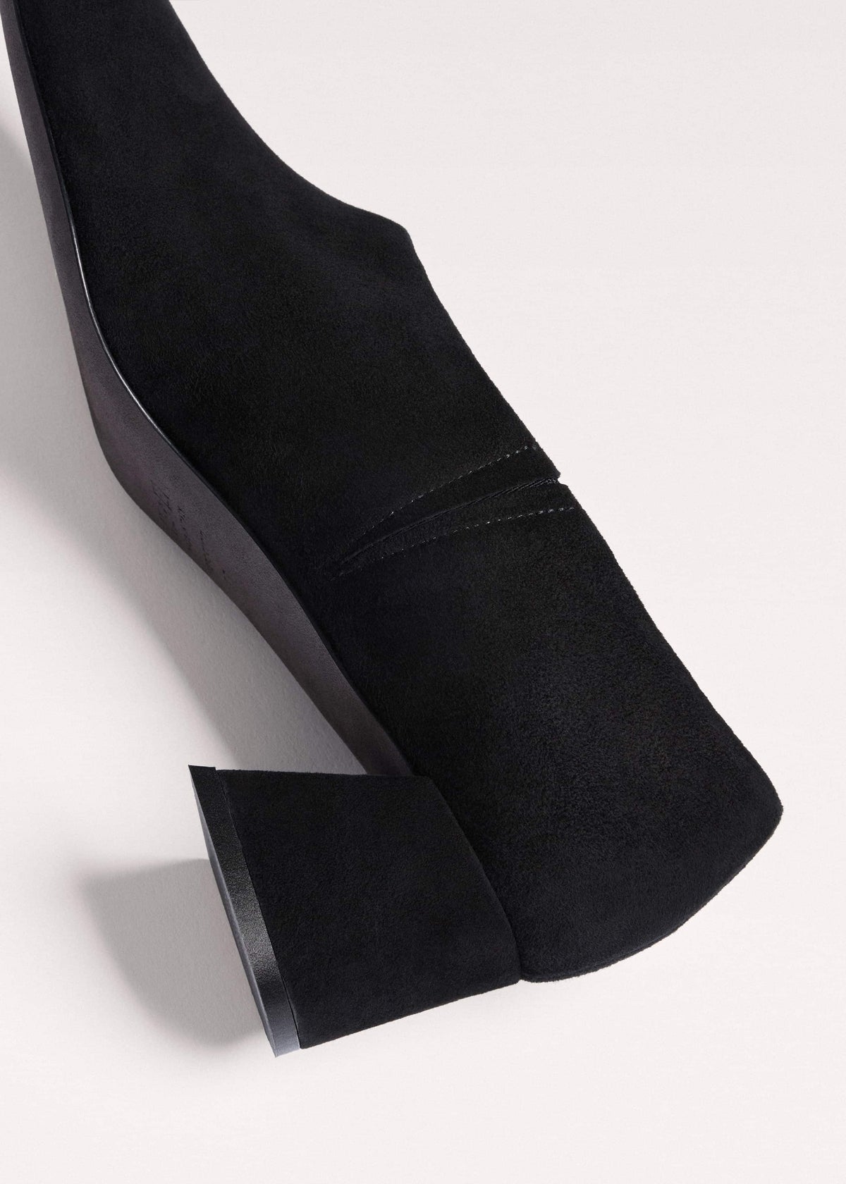 ME+EM Black High Front Block Heel