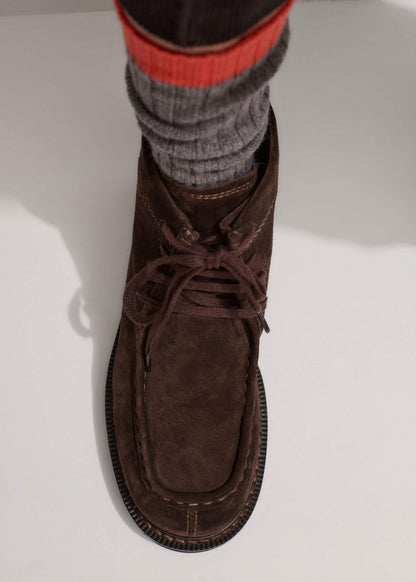 ME+EM Brown Chunky Lace Up Ankle Boot