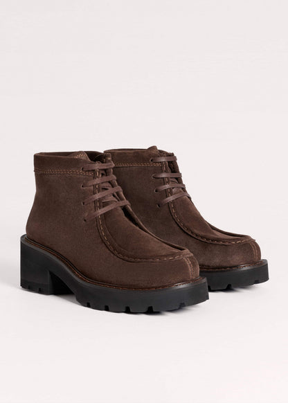 ME+EM Brown Chunky Lace Up Ankle Boot