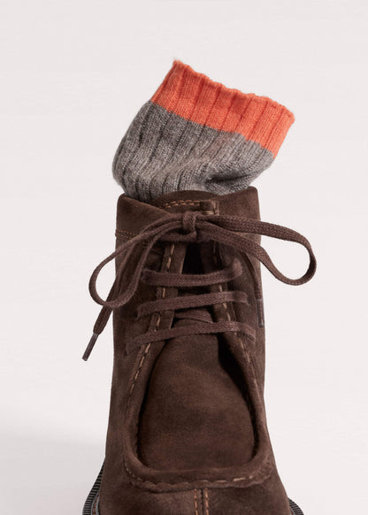 ME+EM Brown Chunky Lace Up Ankle Boot