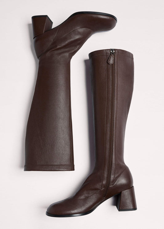 ME+EM Brown Knee-High Stretch Boot