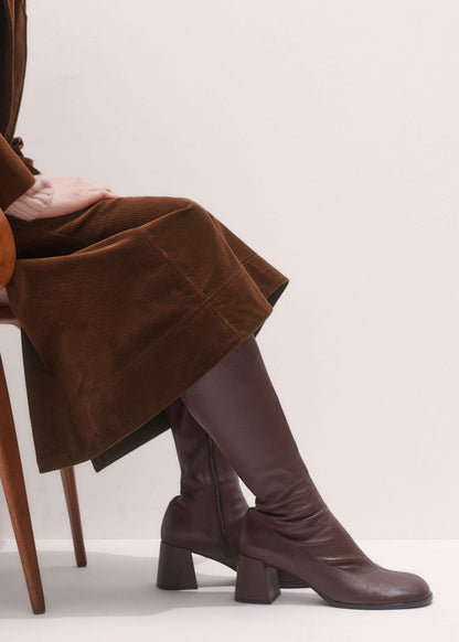 ME+EM Brown Knee-High Stretch Boot