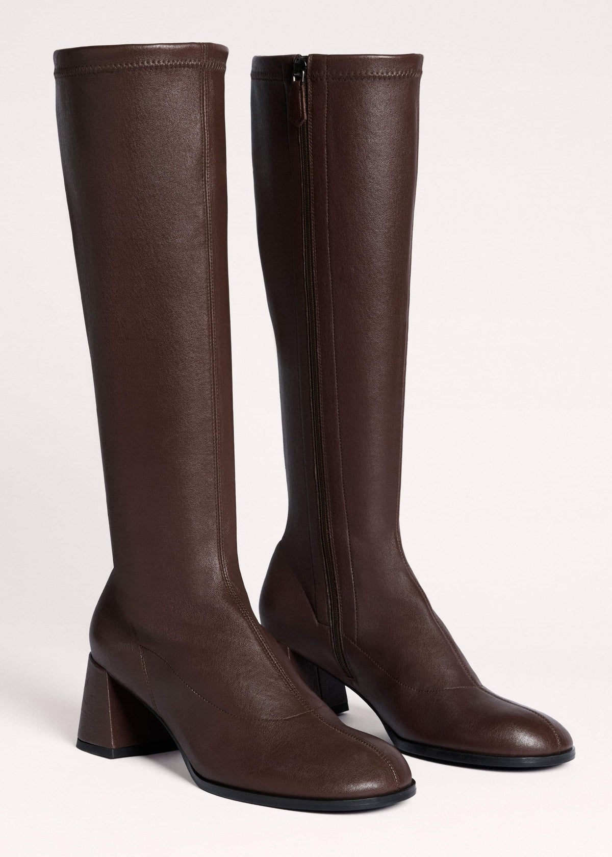 ME+EM Brown Knee-High Stretch Boot