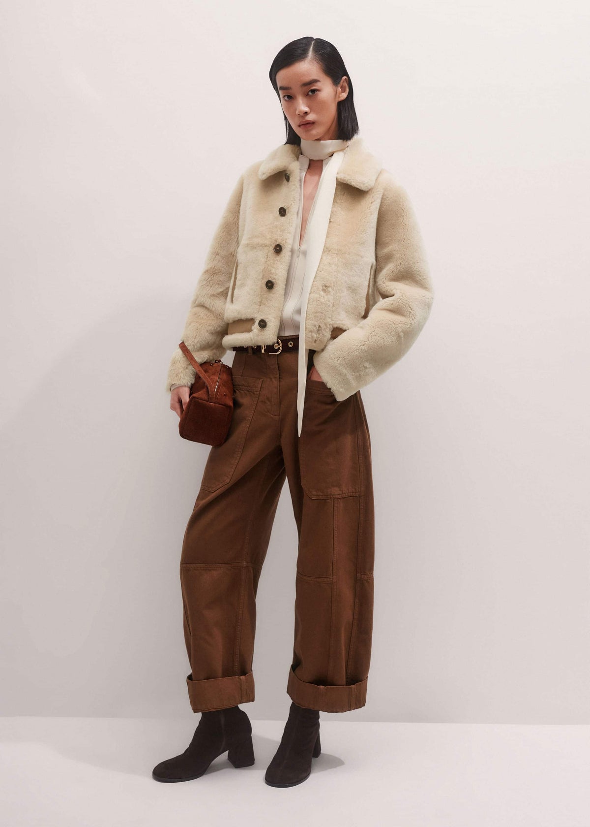 ME+EM Brown Ankle Stretch Boot
