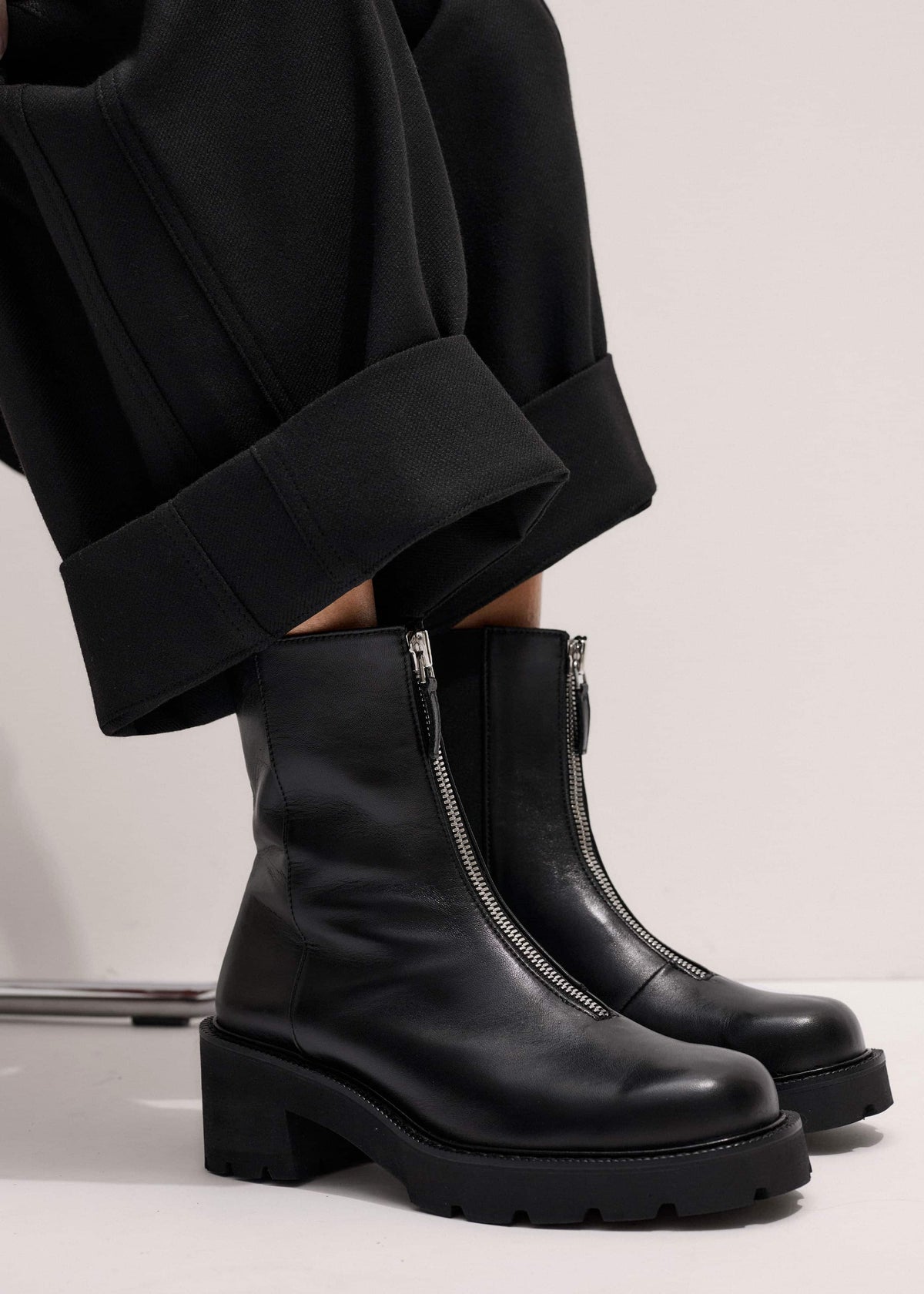 ME+EM Black Zip Front Boot
