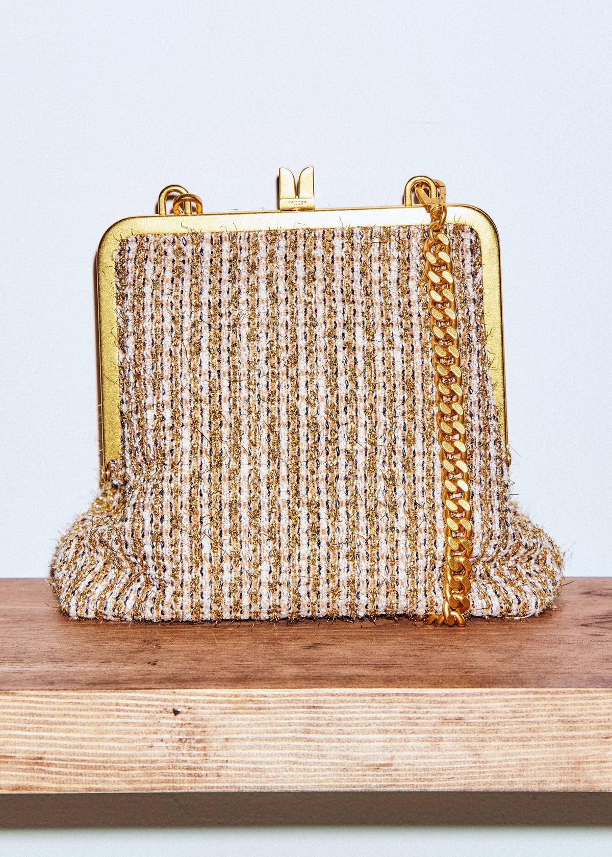ME+EM Gold Tweed AM-PM Crossbody Bag