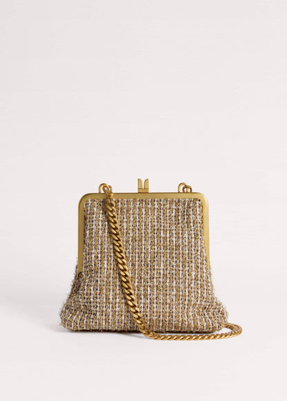 ME+EM Gold Tweed AM-PM Crossbody Bag