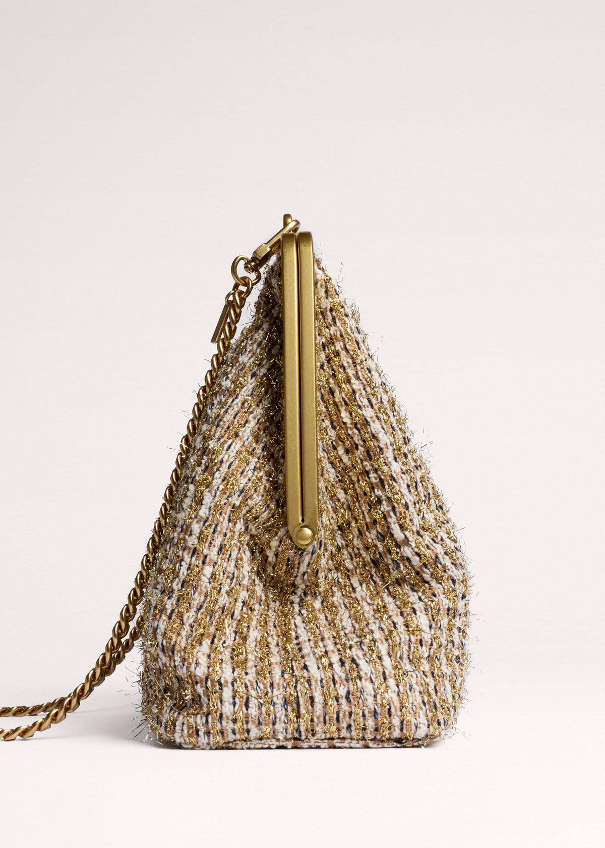 ME+EM Gold Tweed AM-PM Crossbody Bag