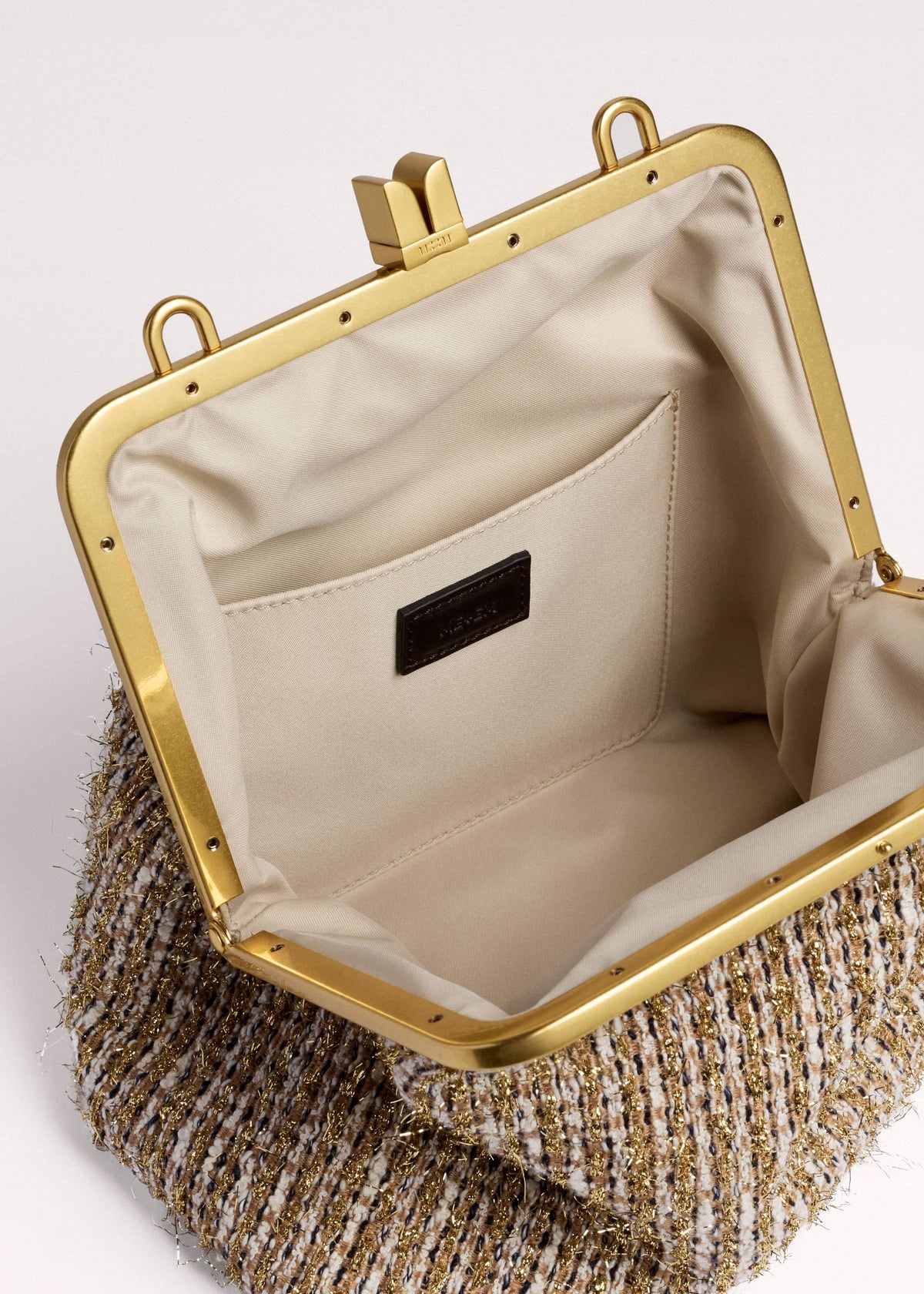 ME+EM Gold Tweed AM-PM Crossbody Bag