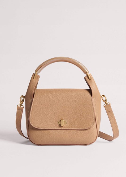 ME+EM Light Brown Resin Handle Crossbody Bag