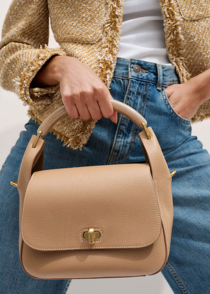 ME+EM Light Brown Resin Handle Crossbody Bag