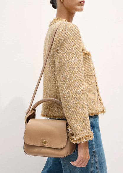 ME+EM Light Brown Resin Handle Crossbody Bag