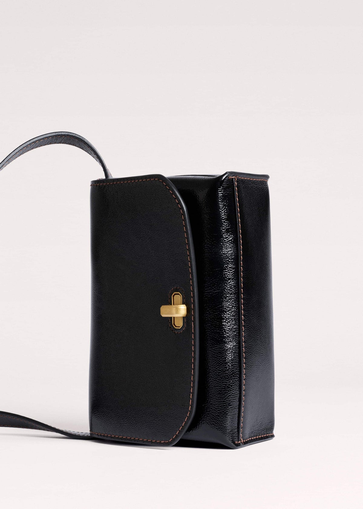 ME+EM Black Leather Clutch + Crossbody Bag