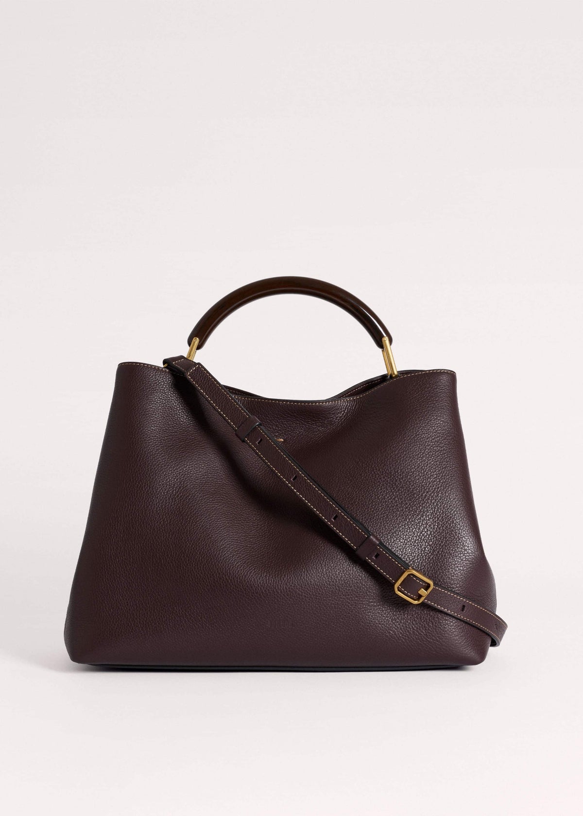 ME+EM Red Leather Soft Constructed Day Bag