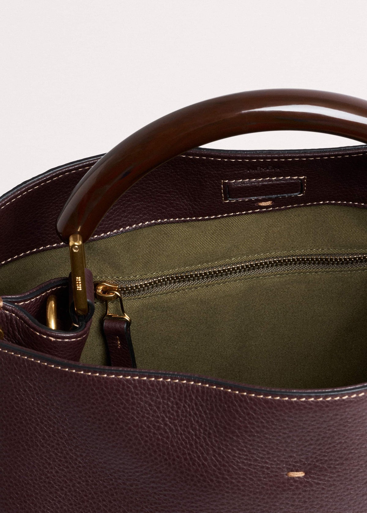 ME+EM Red Leather Soft Constructed Day Bag