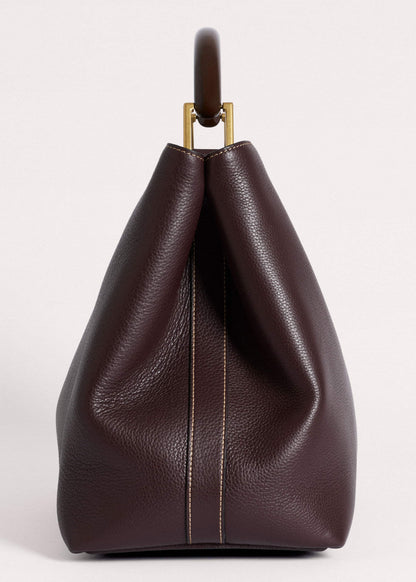 ME+EM Red Leather Soft Constructed Day Bag
