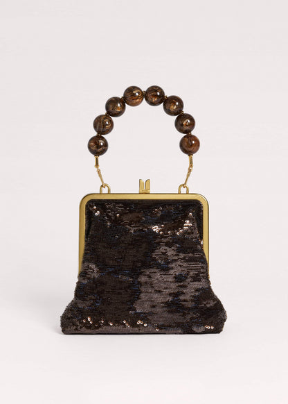 ME+EM Brown Sequin Evening Bag