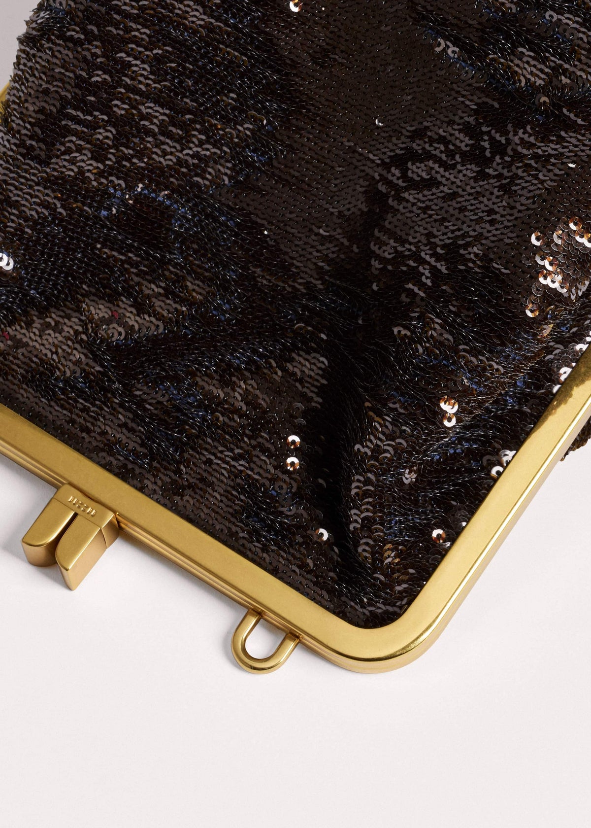 ME+EM Brown Sequin Evening Bag