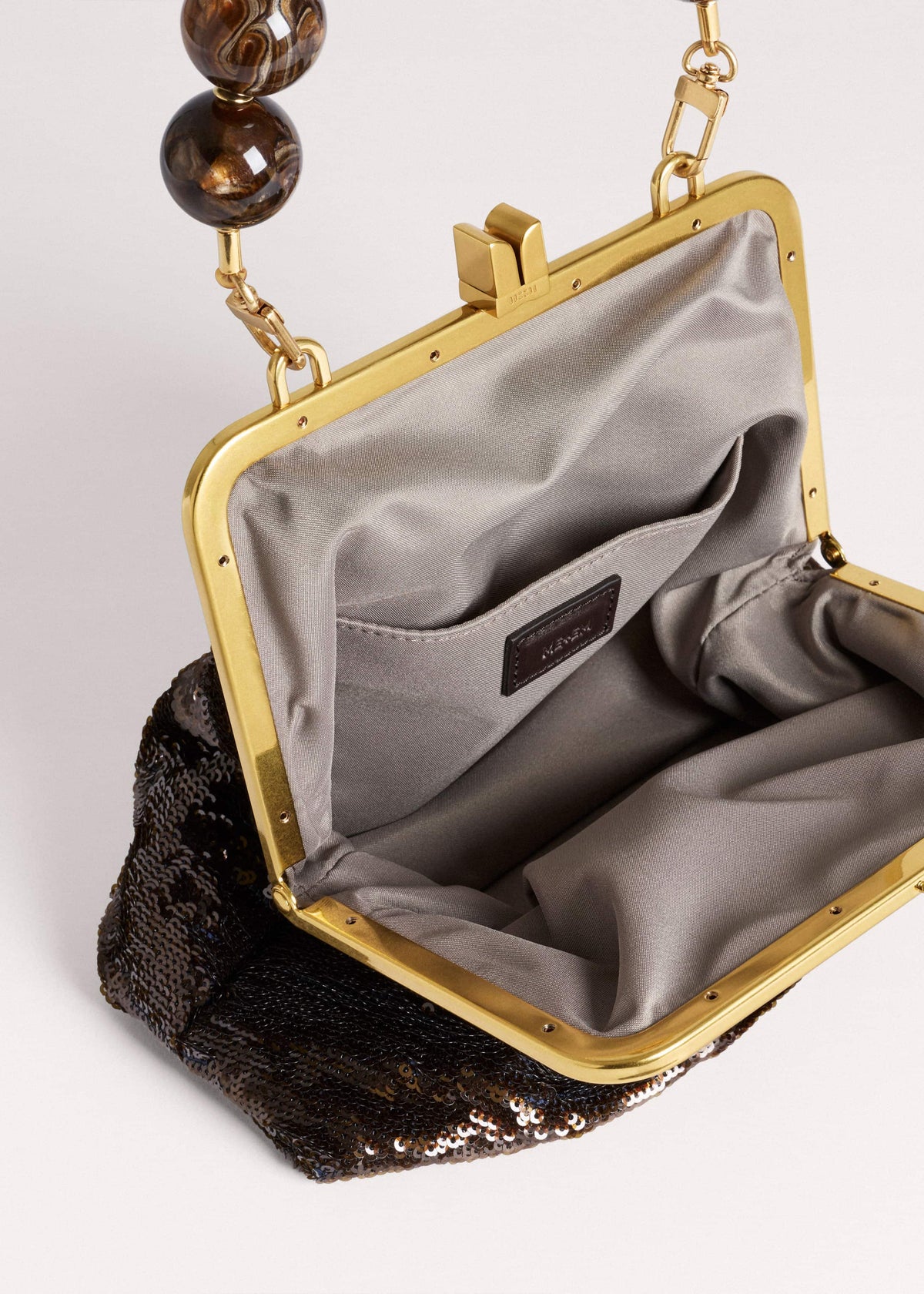 ME+EM Brown Sequin Evening Bag