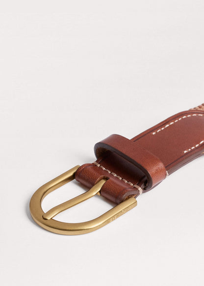 ME+EM Pink Raffia Summer Belt