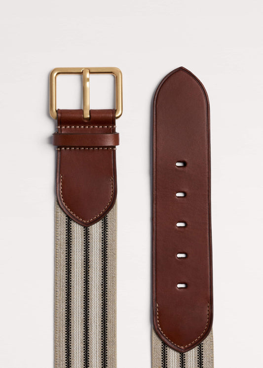 ME+EM Cream Wide Elastic Belt