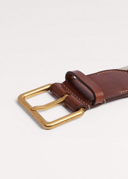 ME+EM Cream Wide Elastic Belt