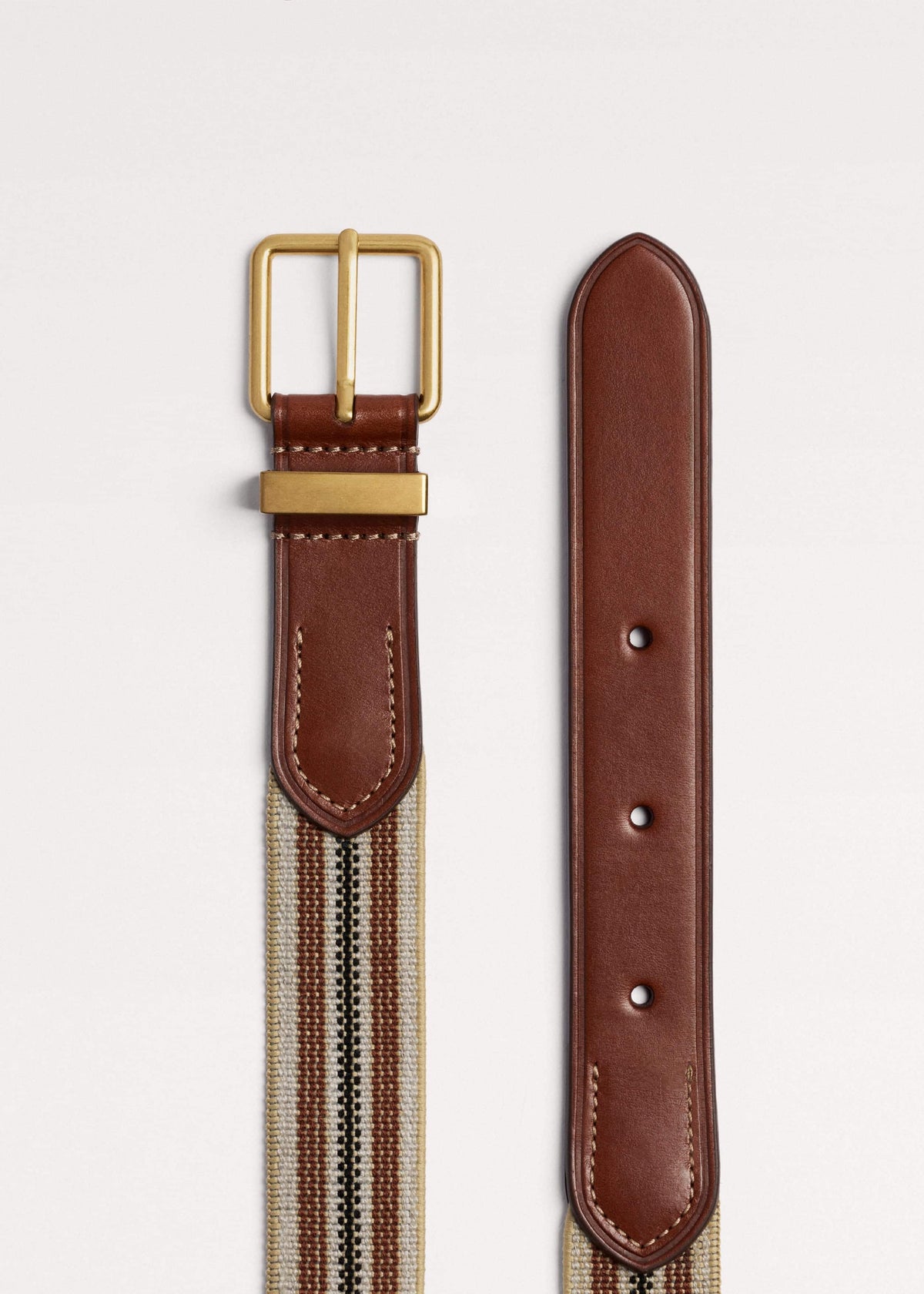 ME+EM Brown Elastic Stretch Belt