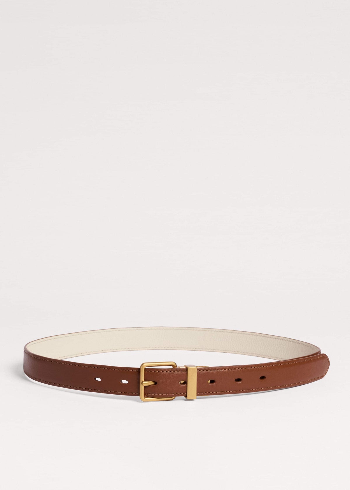 ME+EM Dark Brown Buttercream Reversible Belt