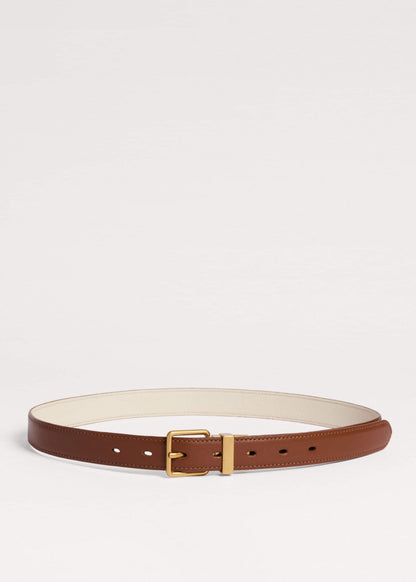 ME+EM Dark Brown Buttercream Reversible Belt
